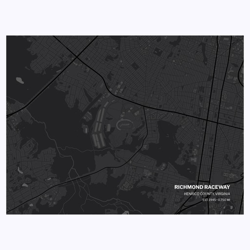 Richmond Raceway Poster - Street Map 1