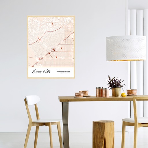Hotspots in Beverly Hills Poster - Street Map 4