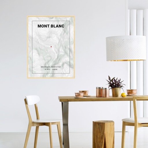Mont Blanc Poster - Topo Map 4
