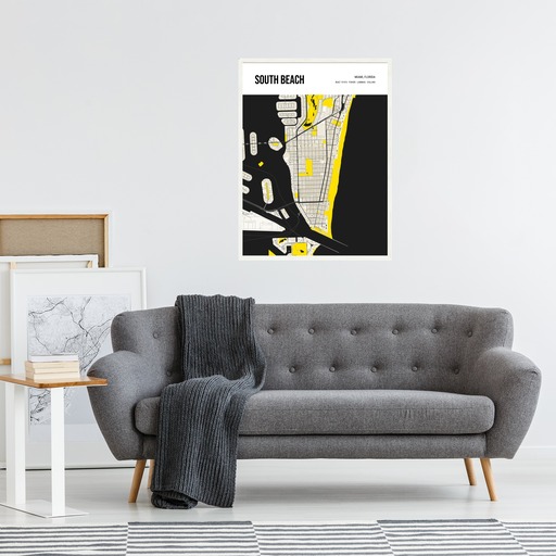 South Beach Poster - Street Map 4