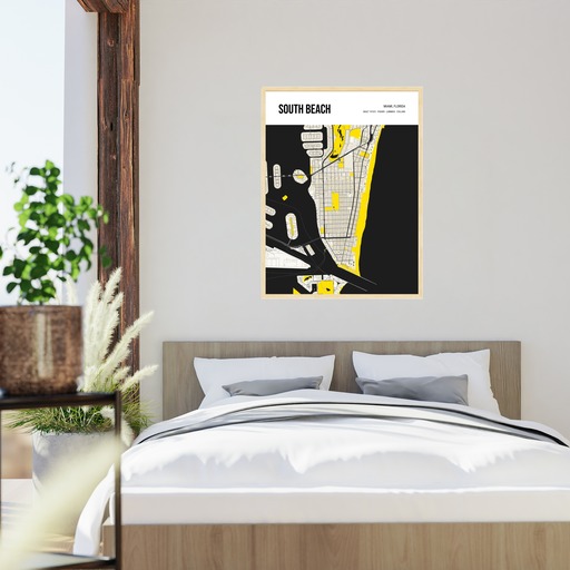 South Beach Poster - Street Map 5