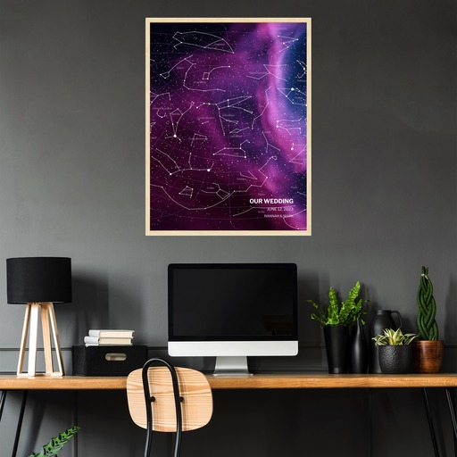 Our Wedding Poster in Nebula - Celestial Map 4