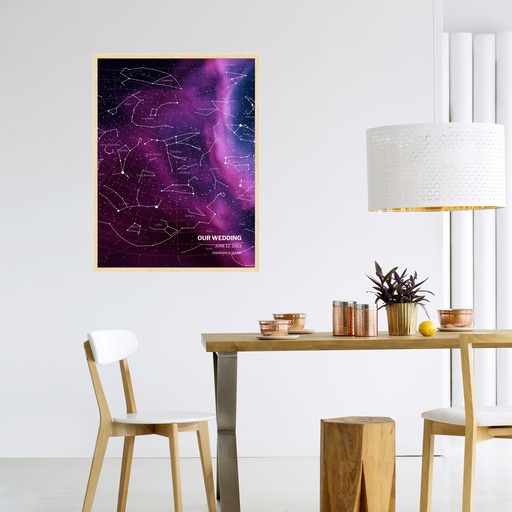 Our Wedding Poster in Nebula - Celestial Map 5