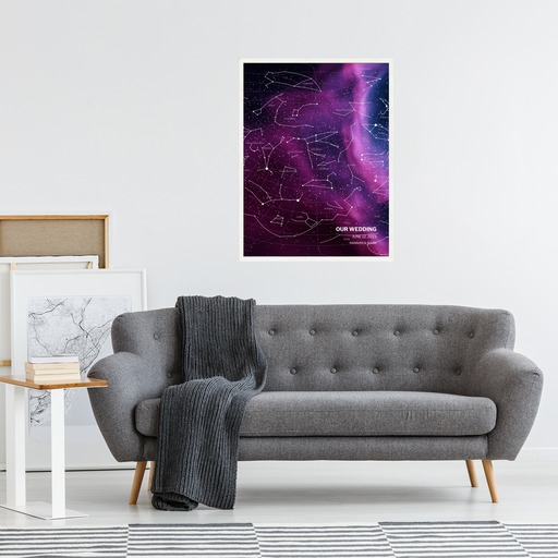 Our Wedding Poster in Nebula - Celestial Map 6