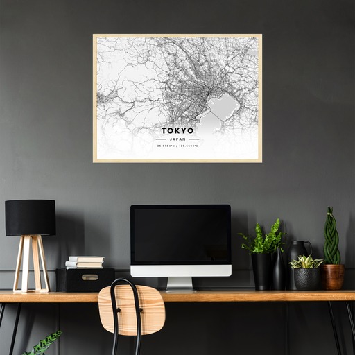 Tokyo in Light Poster - Street Map 3