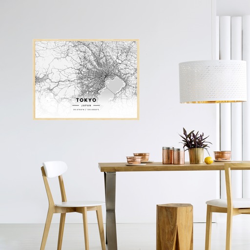 Tokyo in Light Poster - Street Map 4