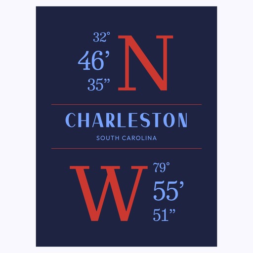 Charleston Coordinates Poster 1