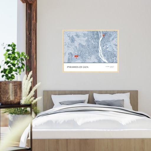 Pyramids of Giza Poster - Street Map 6