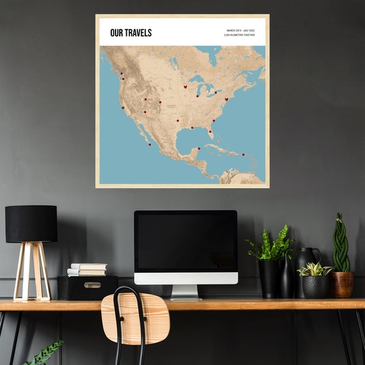 The Places We Have Been Together Poster - Terrain Map 2