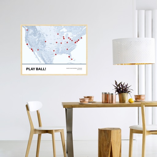 Major League Baseball Poster - Street Map 4