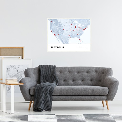 Major League Baseball Poster - Street Map 5