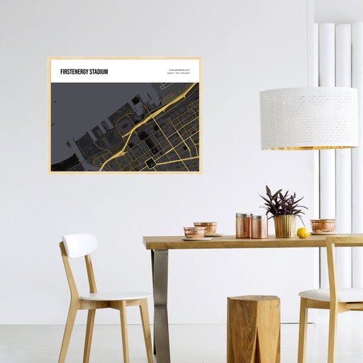 Cleveland Browns Stadium Poster - Street Map 5