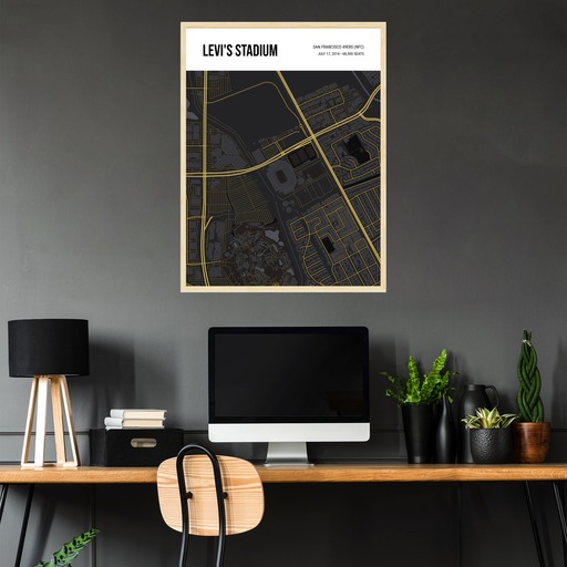San Francisco 49ers Stadium Poster - Street Map 4