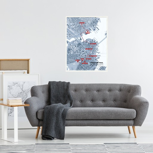 Boston Freedom Trail Map Poster - Route Map 5
