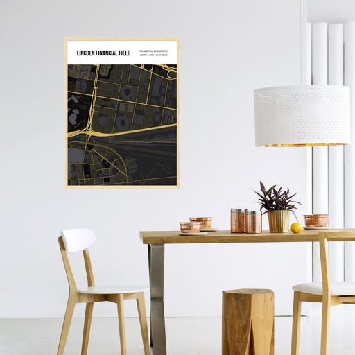 Philadelphia Eagles Stadium Poster - Street Map 5