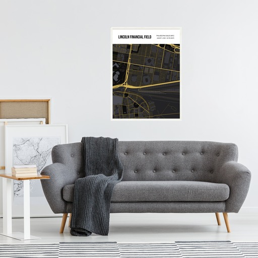 Philadelphia Eagles Stadium Poster - Street Map 6