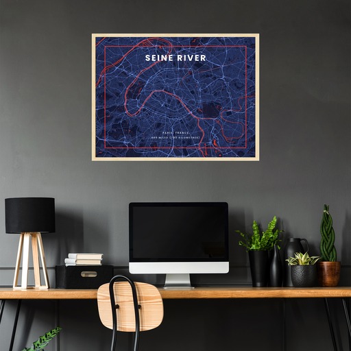 La Seine River through Paris in High Energy Poster 3