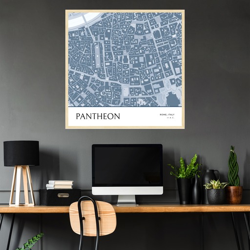 Pantheon Poster - Street Map 3