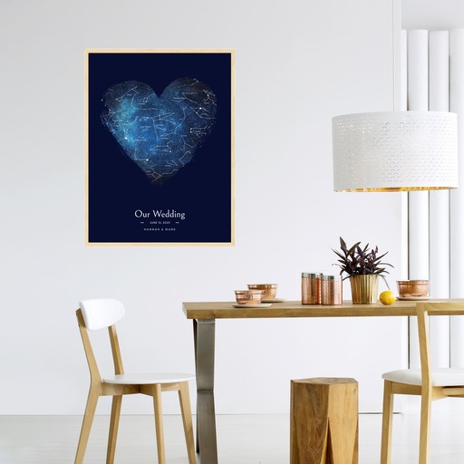 Our Wedding Poster - Starry Celestial Map 5