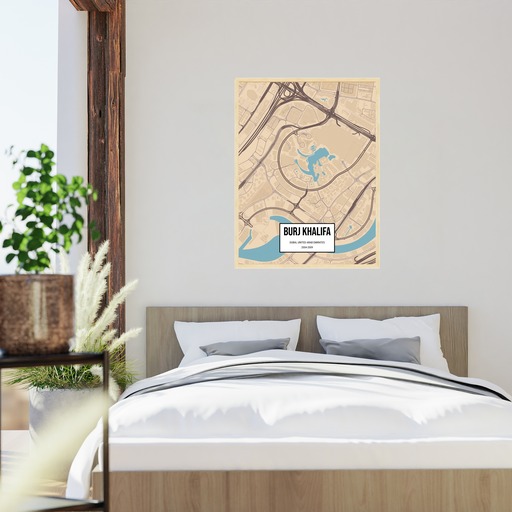 Burj Khalifa Poster - Street Map 5