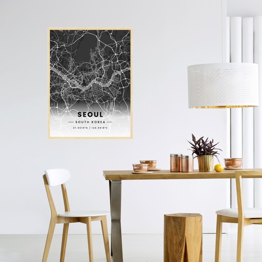 Seoul in Dark Poster - Street Map 4