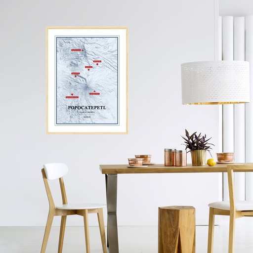 Trip To Popocatépetl Volcano Poster - Terrain Map 3