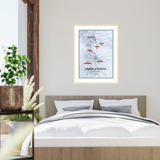Trip To Popocatépetl Volcano Poster - Terrain Map 5