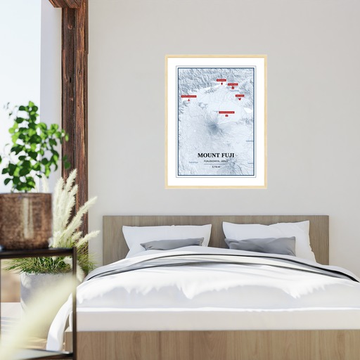 Trip To Mount Fuji Poster - Terrain Map 5