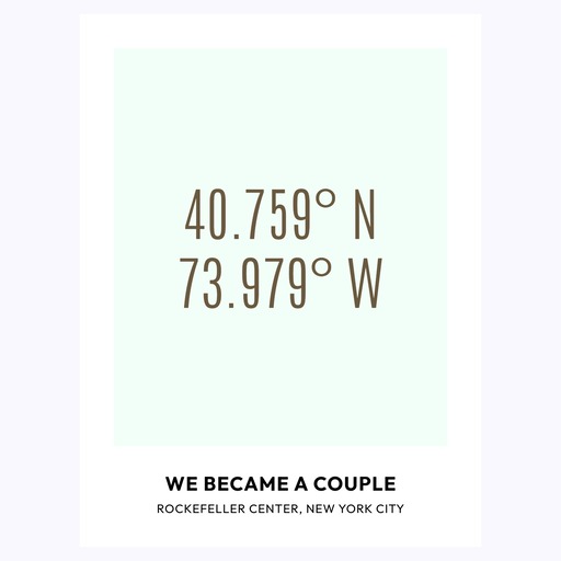 Where We Became a Couple Poster - Coordinates 1