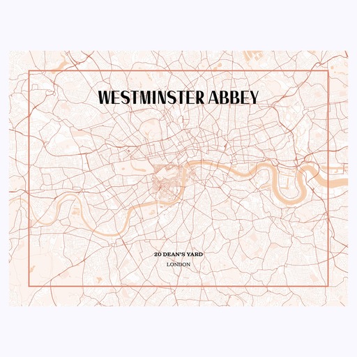 Westminster Abbey Poster - Street Map 1