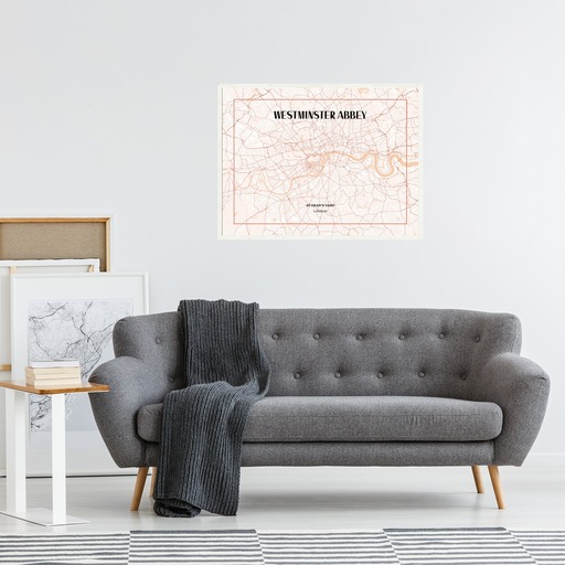 Westminster Abbey Poster - Street Map 4