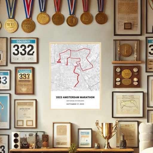 2023 Amsterdam Marathon Poster - Route Map 3