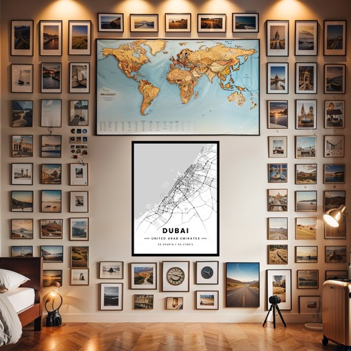 Dubai in Light Poster - Street Map 2