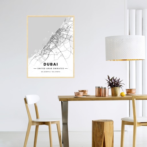 Dubai in Light Poster - Street Map 4