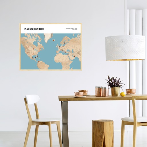 Places We Have Been Poster- Terrain Map 5