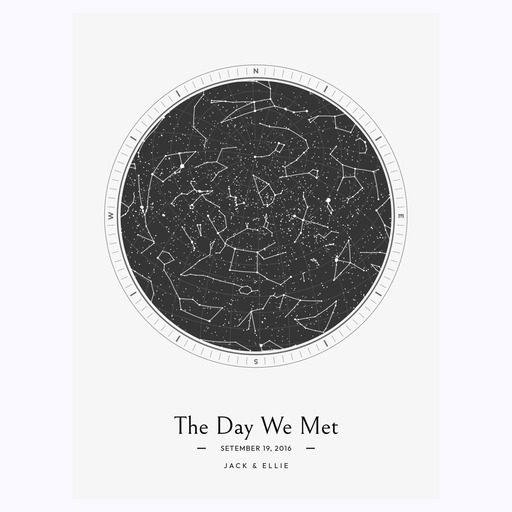 The Day We Met Poster - Celestial Map 1
