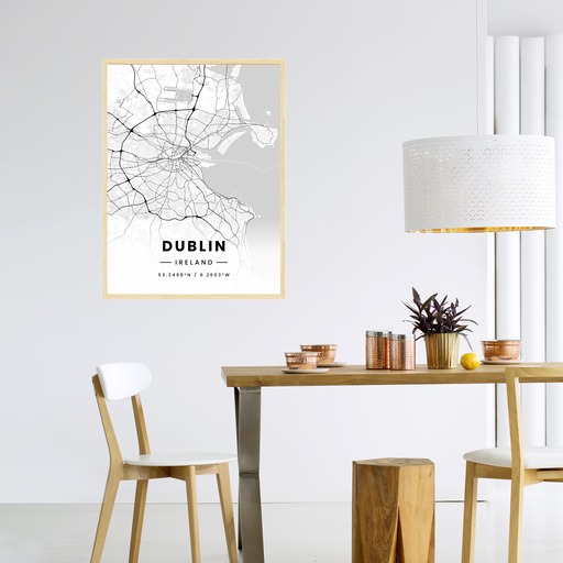 Dublin in Light Poster - Street Map 4