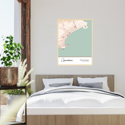 Hotspots in Copacabana Poster - Street Map 6
