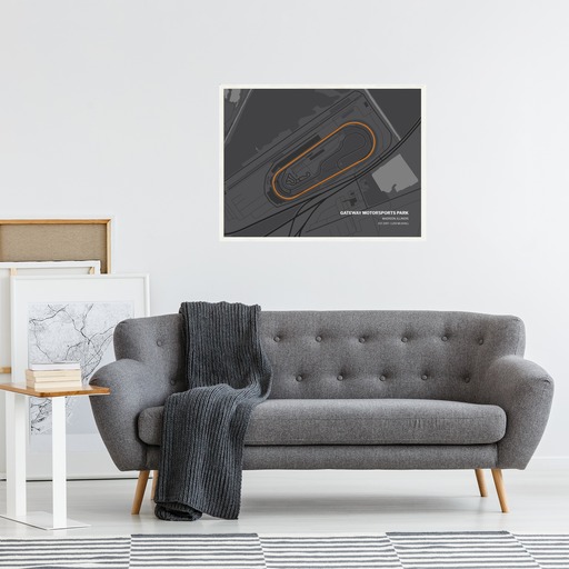 Gateway Motorsports Park Poster - Track Map 4