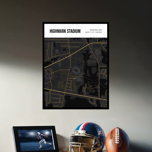Buffalo Bills Stadium Poster - Street Map 3