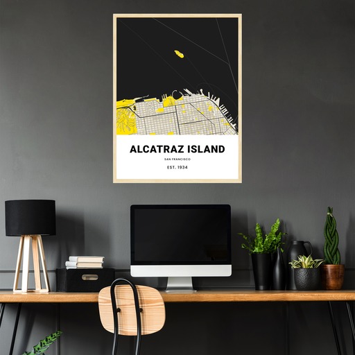 Alcatraz Poster - Street Map 2