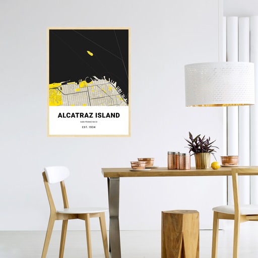 Alcatraz Poster - Street Map 3