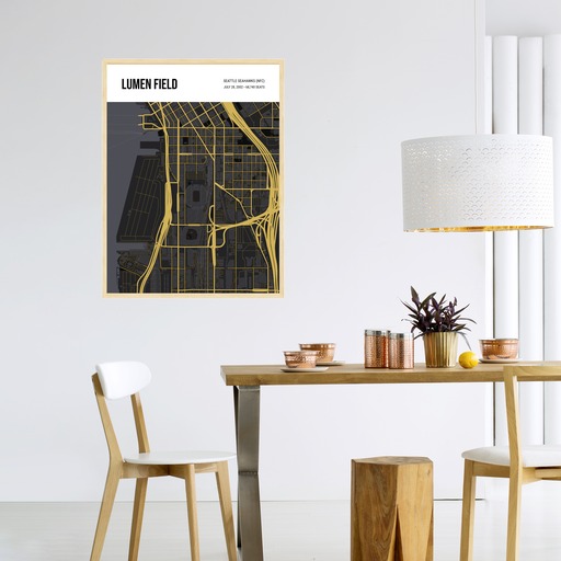 Seattle Seahawks Stadium Poster - Street Map 5