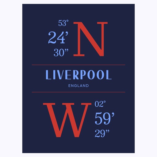 Liverpool Coordinates Poster 1