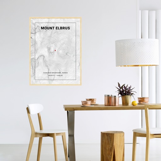 Mount Elbrus Poster - Topo Map 4