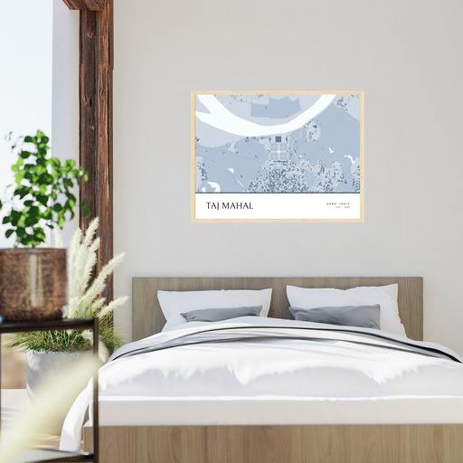Taj Mahal Poster - Street Map 6