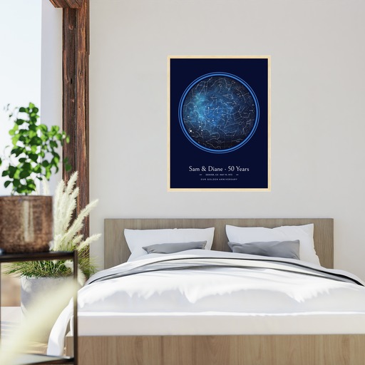 Golden Anniversary Poster in Starry - Celestial Map 6