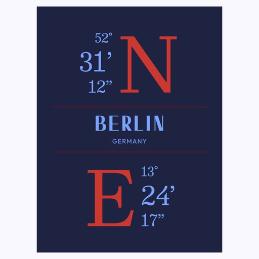 Berlin Coordinates Poster 1