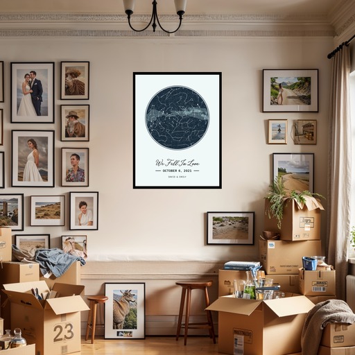 When We Fell in Love Poster - Celestial Map 3