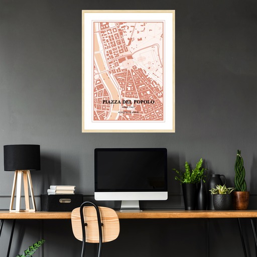 Piazza Del Popolo Poster - Street Map 2